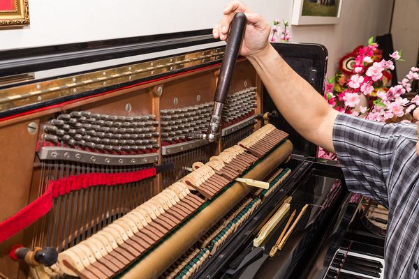 Tuning A Piano during restoration